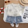 Ropa de Verano para Bebé 2025 Verano Nuevo Trendy Ropa de Niño Ropa Casual de Manga Corta Conjunto de Dos Piezas Venta al por Mayor