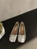 Sapatos Rasos Delicados Estilo Festa Sapatos de Feijão com Laço Sapatos Individuais Femininos Primavera Outono Boca Rasa Ballet Francês Solado Macio Sapatos de Vovó