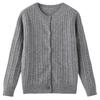 Cardigan de Punto de Lana Gruesa Nuevo para Otoño e Invierno Chaqueta de Manga Larga Retorcida con Cuello Redondo para Niños Prendas de Punto de Cachemira Sueltas