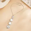 Collar colgante geométrico facetado de moda transfronterizo europeo y americano, un collar único de cadena de hueso de serpiente de metal para la clavícula