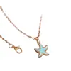 Colar Pingente Estrela-do-Mar Novo Design Transfronteiriço Europeu e Americano, Estilo Férias, Joia de Corrente de Clavícula Doce e Única