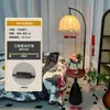 [Transfronteiriço] Luminária de Chão e Luminária de Mesa Estilo Vintage Americano para Quarto e Sala de Estar, Luminária de Cabeceira Integrada com Armazenamento, Multifuncional em Estilo Antigo
