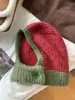 Gorro Balaclava de Punto de Color Contrastante Estilo Coreano para Mujer, Gorro de Punto Cálido para Otoño e Invierno, Gorro de Lana, Gorro Lei Feng con Protección para los Oídos