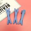 Nuevo clip cruzado de venta caliente, clip de pico de pato hueco con laca de goma, clip para el pelo de color, pintura mate, accesorios para el pelo DIY