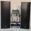 Conjunto de Áudio para Mestre de Cerimônias de Casamento Alta Potência Duplo 15 polegadas Grande Escala ao Ar Livre Performance Karaokê Equipamento de Caixa de Som