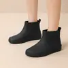 Moda Transfronteriza Moda Japonesa y Coreana Botas de Lluvia para Mujer Combinan con Todo Suela Suave Zapatos Impermeables Antideslizantes Zapatos de Goma para Cocina Zapatos para Lavar el Coche de Mujer