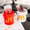 Portalápices y Caja de Bolígrafos McDonald's, Contenedor de Bolígrafos de Almacenamiento de Oficina Simple, Gran Capacidad, Boca Ancha, Organizador de Escritorio para Estudiantes