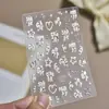 Pegatinas para Uñas de Diamante de Cristal Tomoni Modelo de Colaboración Más Vendido Frescas y Simples Decoraciones para Uñas de Corazón y Letra 3D