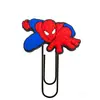 Clipe de Papel Grande Homem-Aranha Transfronteiriço Material de Escritório Clipe de Papel Criativo Fofo Agulha em Forma de U Marcador de Página de Desenho Animado em PVC