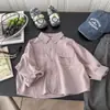 Novedades de Primavera Niños y Niñas 26 Camisas Nuevas de Algodón Se Pueden Usar por Dentro o por Fuera Capa Base Moda