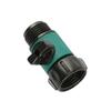 Conector de riego de una sola pasada para jardín con válvula, accesorios para pistola de agua para lavado de autos, control de válvula de tubería de agua, conector recto