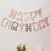 Bandera de feliz cumpleaños decoración de fiesta diseño de escena niño y niña de un año accesorios para fotos infantiles bandera colorida