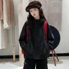 Nuevo conjunto de cortavientos casual de otoño con capucha, corte holgado, para niñas, que incluye una chaqueta cortavientos para exteriores y pantalones de trabajo, estilo moderno