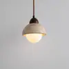 [Transfronterizo] Lámpara Colgante Estilo Wabi-Sabi para Mesita de Noche, Lámpara Colgante Pequeña para Dormitorio, Piedra Translúcida, Comedor, Entrada Estilo Japonés, Pasillo Vintage