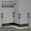 Tira de Luz LED Luminosa para Rodapié de Aleación de Aluminio, LED Montado en Superficie, Instalación Empotrada Oculta, Rodapié Empotrado