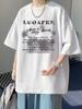 Camiseta de Manga Corta de Algodón Puro Americano para Hombre en Verano Nueva Moda Perezosa Holgada Marca Holgada Versátil Casual Camiseta para Hombre