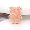 Accesorios creativos de oso de perlas acrílicas para carcasa de teléfono móvil, pegatinas traseras, material de belleza, aleación, accesorios DIY
