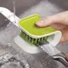 Suministros de Limpieza para Cocina Cepillo Limpiador de Cuchillos y Tenedores Cepillo Limpiador de Cuchillos en Forma de U con Protector de Mano Cepillo Limpiador de Palillos