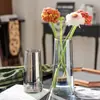 Vaso de Vidro Estilo Ins Escandinavo Popular Transparente Hidropônico High-End Simples Criativo Arranjo de Flores para Sala de Estar Decoração de Mesa