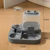 Dispensador de Agua y Comida Automático para Mascotas Todo en Uno, PP de Grado Alimenticio, Alimentación Automática por Gravedad para Gatos Perros Pequeños