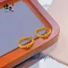 Estilo Little Red Book Anillo Cuadrado de Zircón Amarillo Zircón Pequeño Pulsera Versátil Ajustable de Diamante Amarillo de Gama Alta para Mujer
