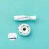 Nuevo Círculo de Nube Auspiciosa Chapado en Plata de Ley S925 Pez Koi Cruz Pez Pequeño Cuentas Espaciadoras Pulsera de Cristal DIY Pulsera Accesorios de Plata
