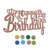 Suministro Exclusivo Transfronterizo de Adornos Digitales de Pastel de Feliz Cumpleaños en Inglés, Banderines y Tarjetas Creativas para Fiestas, Regalos