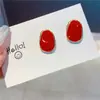 Pendientes Geométricos Borgoña Estilo Retro Hong Kong, Pendientes de Diseño Nicho Estilo Francés, Accesorios para Orejas Ligeros y de Lujo a la Moda