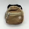 Mochila de Lona para Boneca de Brinquedo Mochila Pequena BJD de 6 Pontos Zíper Duplo Bolsa de Moeda de Lona 8X7Cm Bolsa