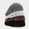 Otoño e Invierno Nuevo Boina Anti-desgaste para Mujer Gorra Simple Ligera de Paneles Corta para Hombre Moda Retro Gorra Delantera de Pareja