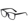 Nuevas gafas anti luz azul marco cuadrado uña de arroz unisex retro marco grande espejo plano marco con bisagra metálica