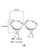 Aretes de Plata Esterlina 925 con Colgantes de Clip de Aro Abierto DIY Joyería de Plata Accesorios para Aretes Materiales Hechos a Mano