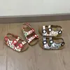 Pantuflas de Diseño Único Estilo Birkenstock con Punta Abierta, Nuevo Modelo de Verano, Lindas Sandalias Planas de Playa Estilo Hada con Lunares para Niñas
