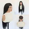 Peluca de encaje 13x4 color 1b para mujer, 24 pulgadas, comercio exterior transfronterizo, consejo de belleza, peluca de pelo largo para Cosplay, estilo exótico