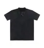 Camiseta de Manga Corta Resistente Lavada con Cuello Polo de Pie 2026 Nuevo Estilo Holgada Oversize Retro Ins Marca de Moda Top