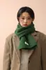 Bufanda de Lana Simple Estilo Coreano para Mujer, Bufanda de Punto Versátil de Color Sólido, Versión Coreana de Otoño e Invierno, Calentador de Cuello Cálido y con Estilo