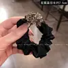 Estilo Coreano Luxo Leve Cristal Intestino Elástico de Cabelo para Mulheres Alta Qualidade Cetim Não Danifica Prendedor de Rabo de Cavalo Novo Estilo Coque Elástico de Cabelo
