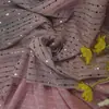 Tela de malla con lentejuelas cuadradas de rayas verticales doradas, tela con lentejuelas de cuentas brillantes, tela para falda de vestido formal de escenario en stock