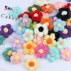 Decoraciones de Flores Pequeñas, Flores Pequeñas Autoadhesivas, Flores Pompones de Ganchillo de Hilo, Accesorios Hechos a Mano para Zapatos, Accesorios para Ropa