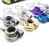 Regalos creativos de explosivos transfronterizos cadena para colgar llavero metálico modificado para coche con turbocompresor llavero cadena de soplador