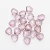Colgante de cristal liso con forma de corazón y agujero mediano de 8 mm para accesorios de joyería DIY, pendientes, accesorios para collares, contraste degradado