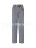 Comercio Exterior Transfronterizo Estilo Retro Americano Jeans de Calle Personalizados para Hombres y Mujeres con Estampado de Patrón, Pantalones Largos Rectos Sueltos de Pierna Ancha