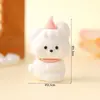 Día de San Valentín Chino Plástico Blando Postura Sentada Oso Azul y Rosa Decoración de Pastel Tarjeta de Corazón de Amor Decoración de Postre para Pareja
