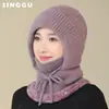 Gorro de Invierno para Mujeres Mayores con Protección para las Orejas, Gorro de Lana Tejido Cálido con Forro de Polar para Mamá, Gorro sin Visera para Abuela