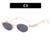 Armação de óculos oval de metal incrustada de diamantes Armação pequena de pérolas Armação de óculos Feeling Plain Sem rosto e disponível - grau de miopia Lente plana Moda feminina