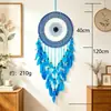 Apanhador de Sonhos Criativo de Crochê Europeu e Americano Pena Sino de Vento Pendurado Entrada de Casa Decoração de Interior Casamento Fundo Pingente Grande