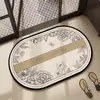 Tapete de Entrada para Banheiro Simples Absorvente, Secagem Rápida, Antiderrapante, Resistente à Sujeira de Terra de Diatomáceas para Vaso Sanitário e Entrada de Banheiro