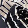 2026 Nueva Camiseta de Manga Larga a Rayas con Cuello Redondo, Moda Estilo Coreano para Mujer, Corte Holgado, Adelgazante, Top Versátil, Camiseta Base a Rayas