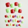 J-34 Summer Rainbow Toenail Dopamina Unhas Peças Unhas Postiças Patch Unhas Peças Atacado