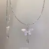 Exquisito Collar Rosa Estilo Hada de Vals con un Diseño de Nicho de Lujo Ligero, Versátil y Favorecedor, Adecuado para Todos los Tipos de Piel